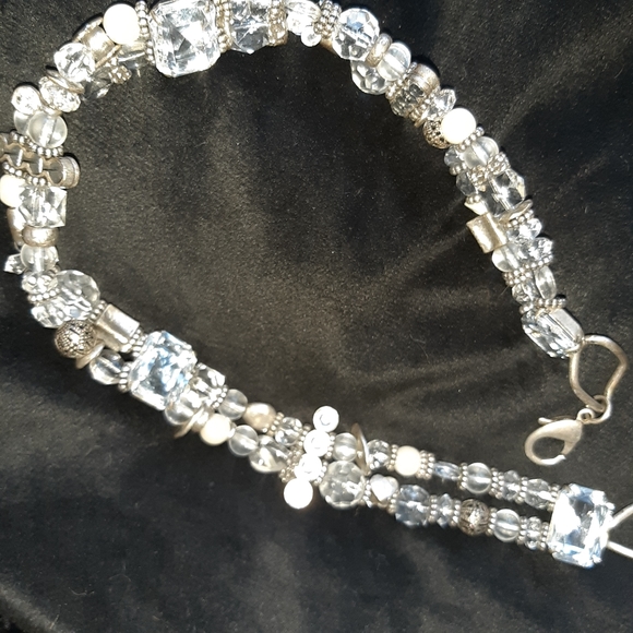 Belt~Vintage Gemstone & Silver Metal c - Picture 2 of 10